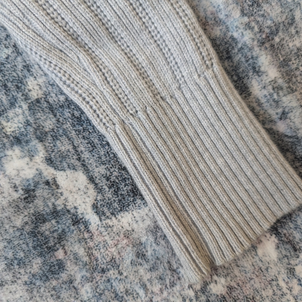 EUC L.O.G.G. Label Of Graded Goods H&M Gray Button Front Tie Waist Sweater Sz M - Picture 6 of 11